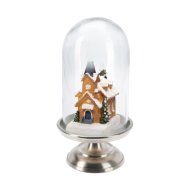 Üveg búrás dekoráció alumínium lábbal