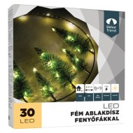Dekortrend ablakdísz fenyőfa ledes 30cm 30 LED melegfehér IP20