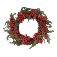 Karácsonyi koszorú díszített 50cm