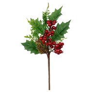 Karácsonyi ág piros bogyóval 33cm