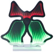 LED-es fénytükör harang forma 29x27cm IP20 zöld-piros beltéri