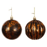 Műanyag gömb átmérő 8 cm 2-féle réz szín