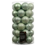 Műanyag gömb 37db átmérő 6cm 6 féle matcha zöld