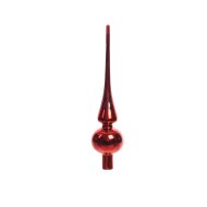 Karácsonyfadísz csúcsdísz 26cm fényes piros