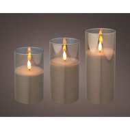 LED-es 7,5cm gyertya szett