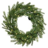 Fenyőkoszorú leddel 50 LED melegfehér 50cm