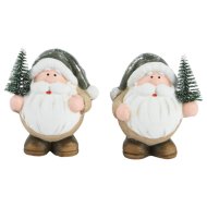 Dekor mikulás 9,5 cm terrakotta 2-féle