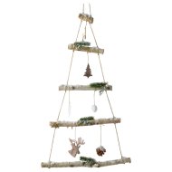 Dekor fenyő díszített 95cm natúr