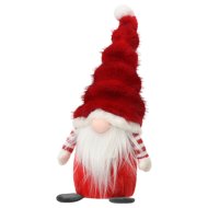 Dekor ülő manó 40cm piros