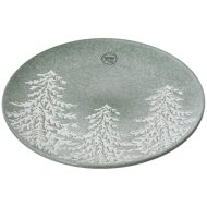 Dísztál 27x2,9cm fenyőfa mintával szürke