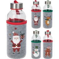 Karácsonyi üveg ivópalack 400 ml 4-féle