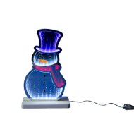 LED-es fénytükör hóember 17,5x5,5x33cm IP44 multicolor