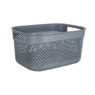 Brilanz kosár 29x21,5x15cm szürke műanyag rattan stílusú