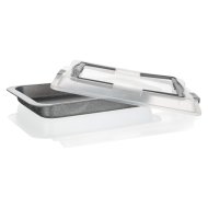 Grante tepsi fedővel 42x29cm alumínium-műanyag