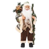 Dekor mikulás 30x20x60cm zöld, barna, fehér szín