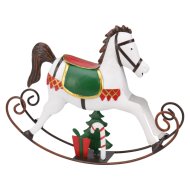 Dekor ló 32x7x34 cm fém 2-féle