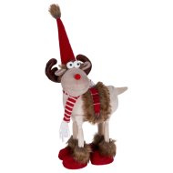 Dekor rénszarvas 37x23x15cm poliészter 4-féle szín