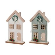 Dekor faház LED-es 11x4x18 cm 2-féle szín