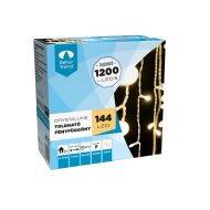 TOLDHATÓ JÉGCSAPFÜZÉR 144 LED, 1,2X1,2M DEKORTREND CRYSTALLINE' MELEG FEHÉR