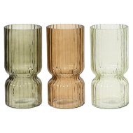 Karácsonyi üveg váza 11x23cm 3-féle