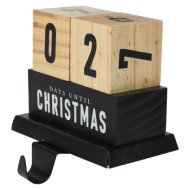 Karácsonyi kocka naptár 12,5x10x12,5cm fa