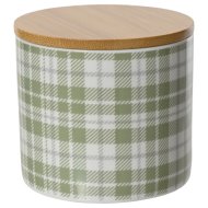 Cukorka tároló doboz 12x13x13cm kockás porcelán