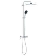 Grohe Vitalio Comfort 250 zuhanyrendszer, termosztátos csaptelep, szögletes zuhanyfej