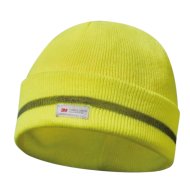 Thinsulate sapka fényvisszaverő csíkkal sárga színben one size