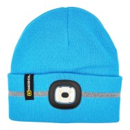 Sapka LED világítással fényvisszaverő csíkkal kék színben gyermek méret