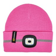 Sapka LED világítással fényvisszaverő csíkkal pink színben gyermek méret