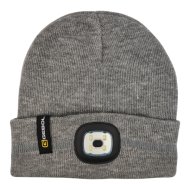 Sapka LED világítással fényvisszaverő csíkkal szürke színben