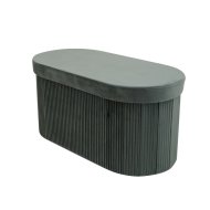 Összehajtható ovális 38x78x38cm szürke tárolós puff