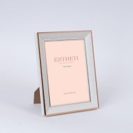 Képkeret 16,7x21,6cm fehár-arany műanyag