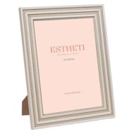 Képkeret 19,7x24,8cm fehér-barna műanyag