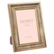 Képkeret 14,8cmx19,6cm antik ezüst műanyag