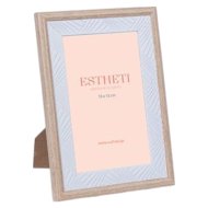 Képkeret 13,5x18,5cm fehér/világosbarna műanyag