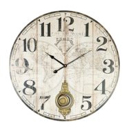 Falióra ingával 58,2x4,3x58,2cm fehér-fekete színben fém/MDF