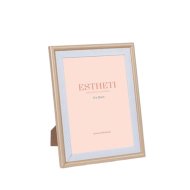 Képkeret 18,5x23,3cm fehér-világosbarna műanyag