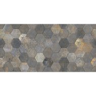 Sidero 30x60cm kékes-szürke-arany matt dekorcsempe