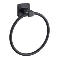 Solo fém fali fekete törölközőtartó gyűrű