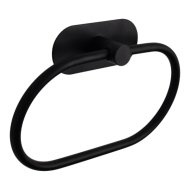 Cozzy törölközőtartó gyűrű fali öntapadós fekete rozsdamentes acél