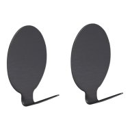 Mosaic Black akasztó fali öntapadós fém fekete ovális