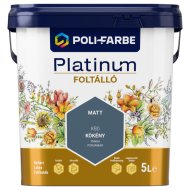 Poli-Farbe Platinum foltálló színes beltéri falfesték K80 Kökény, 5l