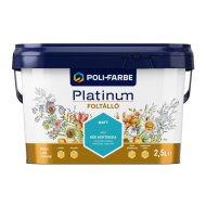 Poli-Farbe Platinum foltálló színes beltéri falfesték K60 Kék hortenzia, 2,5l
