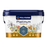 Poli-Farbe Platinum foltálló színes beltéri falfesték K80 Kökény, 2,5l