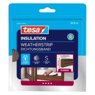 Tesa szigetelő ajtó-, ablaktömítő gumi S E profil 6mx9mmx4mm barna
