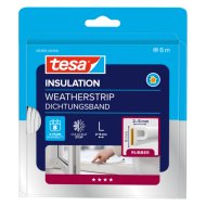 Tesa szigetelő ajtó-, ablaktömítő gumi L, P profil 6mx9mmx5mm fehér