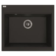 Kuchinox Laveo Tau6 mosogató gránit 1 medencés fekete 57x50x21,5cm