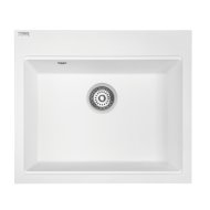 Kuchinox Laveo Tau6 mosogató gránit 1 medencés fehér 57x50x21,5cm 3,5&quot;