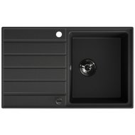 Kuchinox Laveo Margarita mosogató gránit 1 medence+csepptálca fekete 79x49x23cm